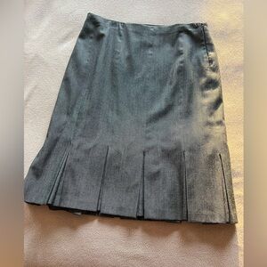 GAP Gray Pencil Skirt with Pleated Hem
